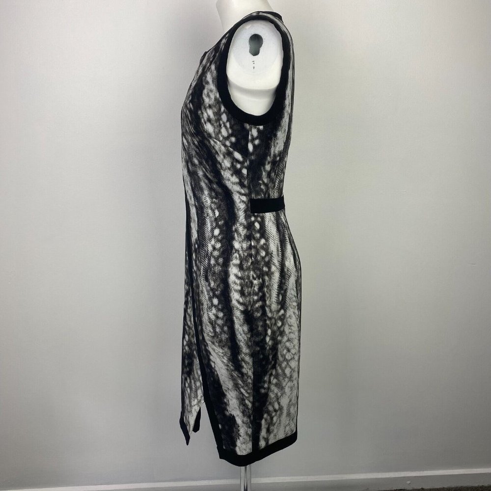 David Lawrence Size 8 Black White Women's Dress Pencil Sleeveless Workwear - Picture 12 of 15